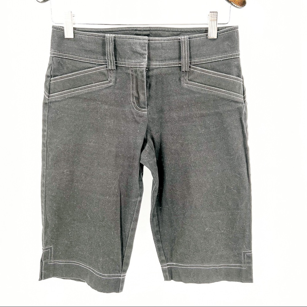 Cache black shorts with white stitching